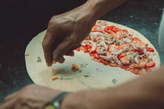 seafood pizza shrimp calamari mediterranean