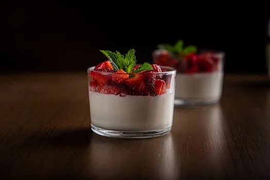 panna cotta vanilla berry sauce